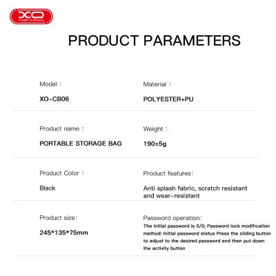 کیف هارد اکسترنال ایکس او مدل XO CB06